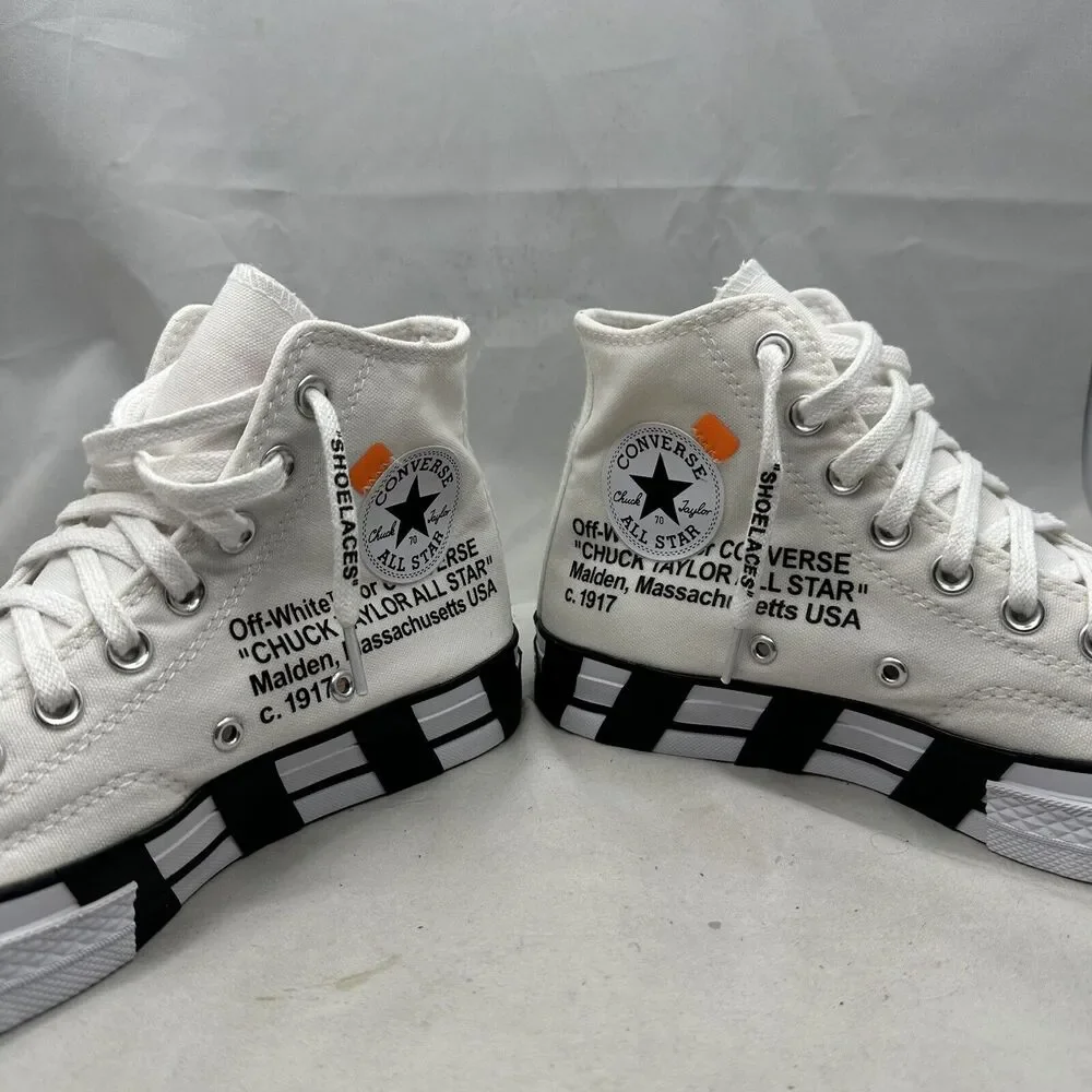 Converse Off White x Chuck 70 White Hi All-Star 2018 Mens 7/ Womens 9 - 163862C